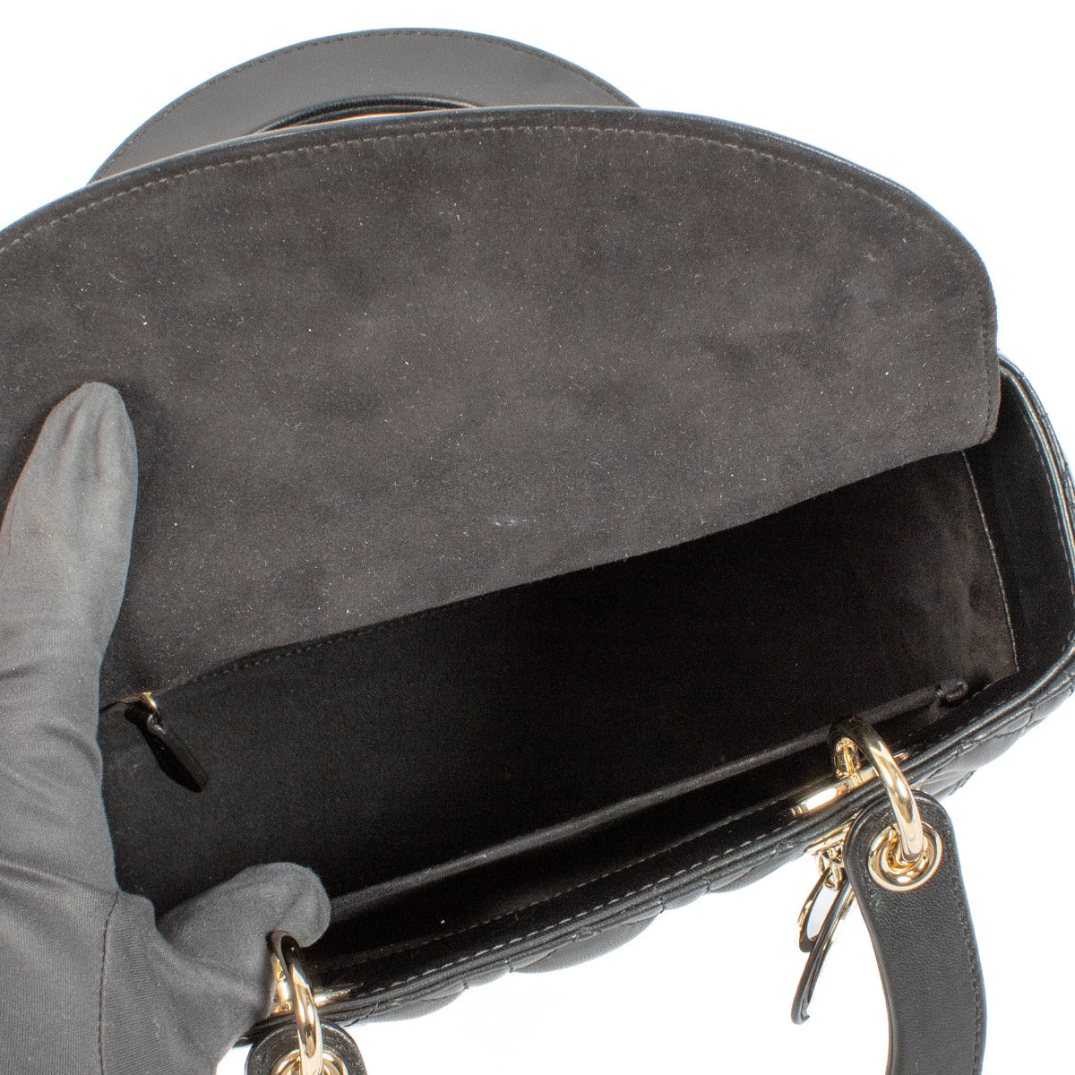Christian Dior Black Medium Lady Dior Bag