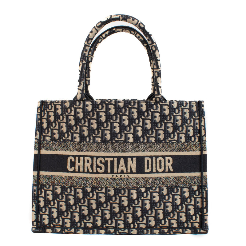 Christian Dior Blue Oblique Medium Book Tote