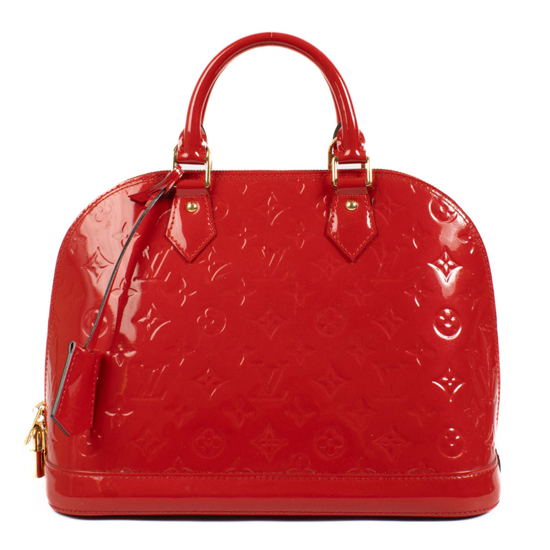 Louis Vuitton Red Monogram Vernis Alma PM aan de beste prijs bij Labellov tweedehands luxe in Antwerpen en Knokke. Kopen en verkopen aan de beste prijs.