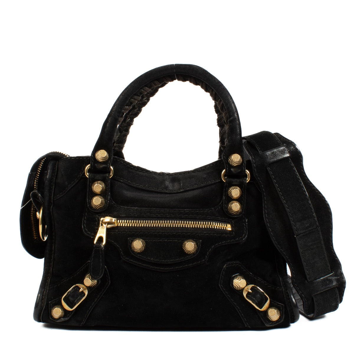 Shop safe online at labellov in Antwerp, Brussels and Knokke this 100% authentic second hand Balenciaga Black Suede Mini City Bag. Veilig online tweedehands authentiek Balenciaga Black Suede Mini City Bag handtas kopen bij Labellov.