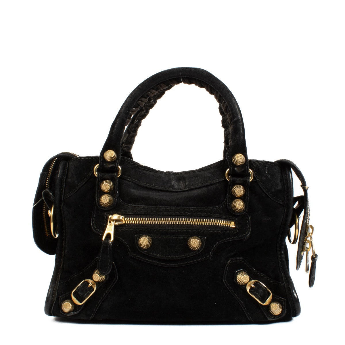 Shop safe online at labellov in Antwerp, Brussels and Knokke this 100% authentic second hand Balenciaga Black Suede Mini City Bag. Veilig online tweedehands authentiek Balenciaga Black Suede Mini City Bag handtas kopen bij Labellov.
