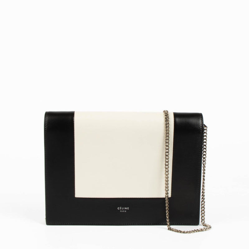 Shop this 100% authentic Celine Black/White Frame Chain Bag at Labellov.com