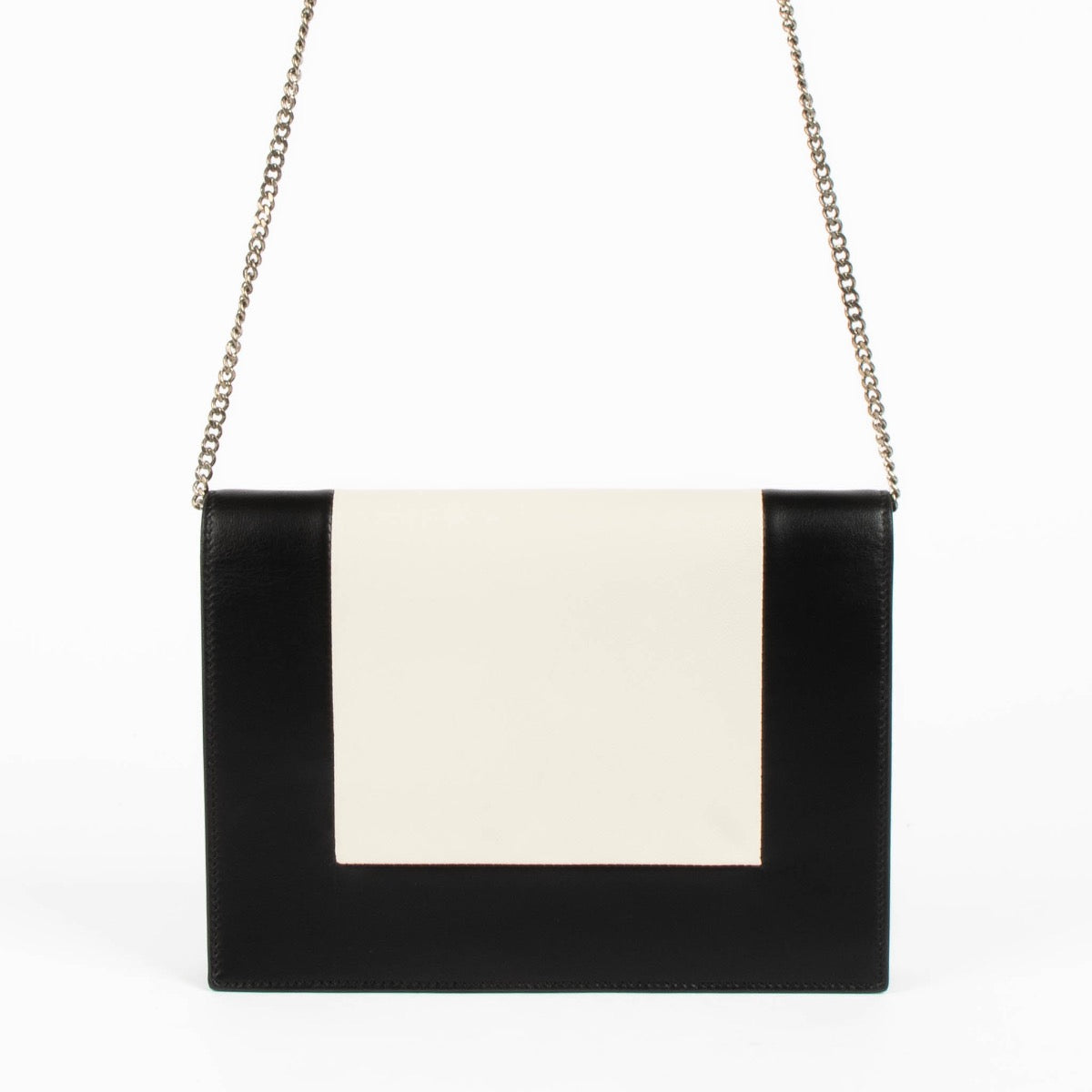 Shop this 100% authentic Celine Black/White Frame Chain Bag at Labellov.com