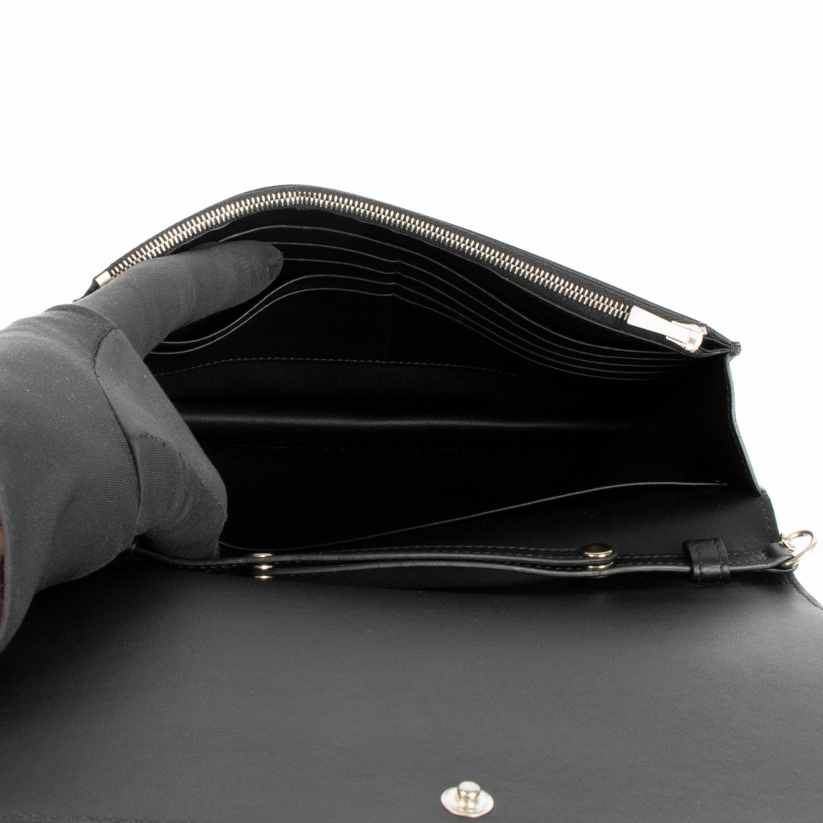 Shop this 100% authentic Celine Black/White Frame Chain Bag at Labellov.com