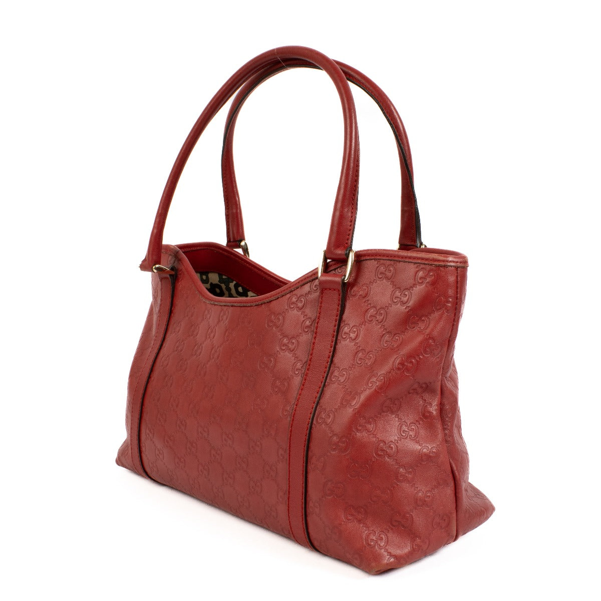 Gucci Red Guccissima Tote Bag