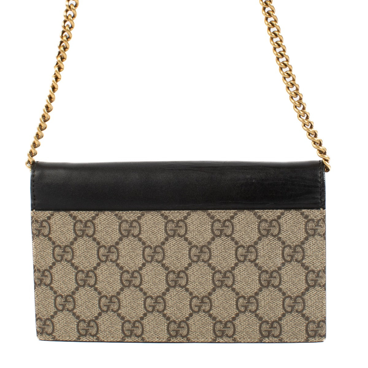 buy 100% authentic pre loved Gucci Supreme Pearl Studded Monogram Wallet on Chain on Labellov.com
