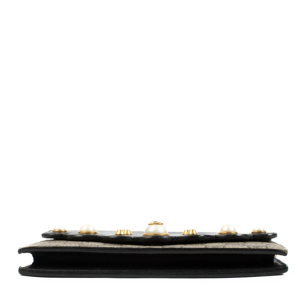 buy 100% authentic pre loved Gucci Supreme Pearl Studded Monogram Wallet on Chain on Labellov.com