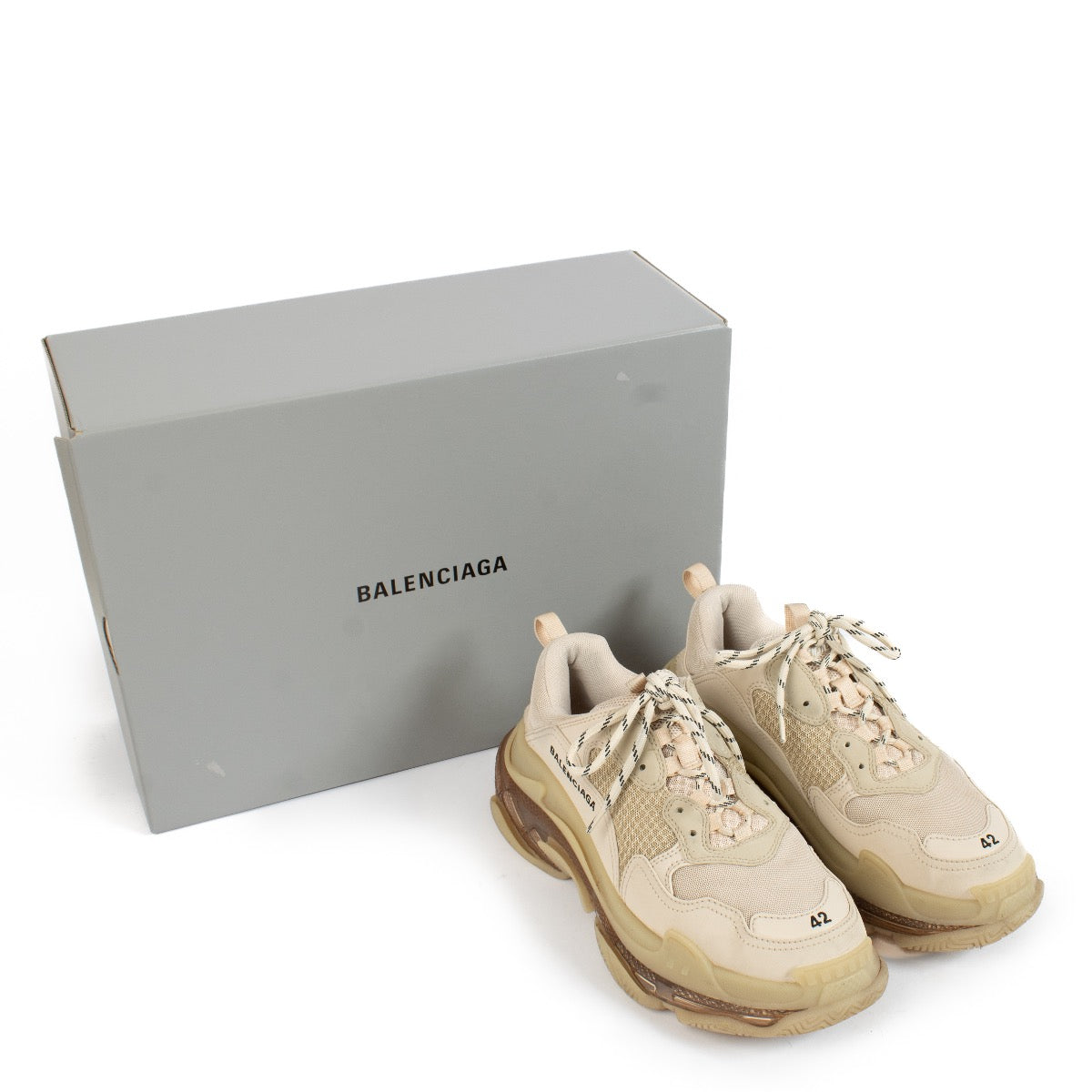 shop 100% authentic second hand Balenciaga Triple S Clear Sole Sneakers - Size 42 on Labellov.com