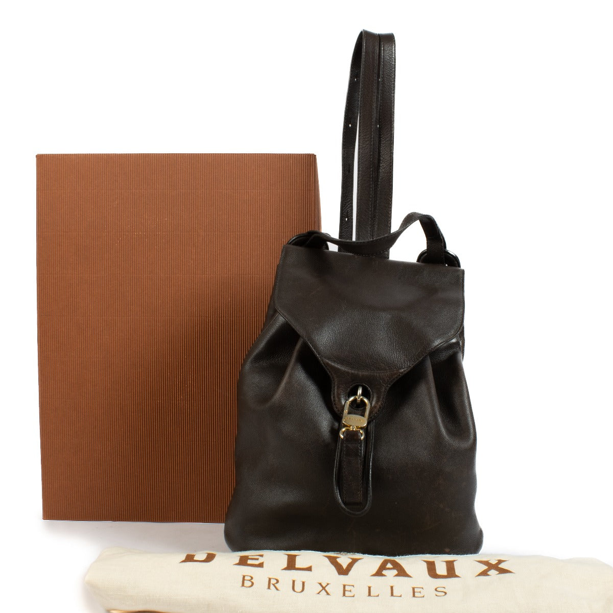buy 100% authentic pre loved Delvaux Brown Soleil Backpack on Labellov.com