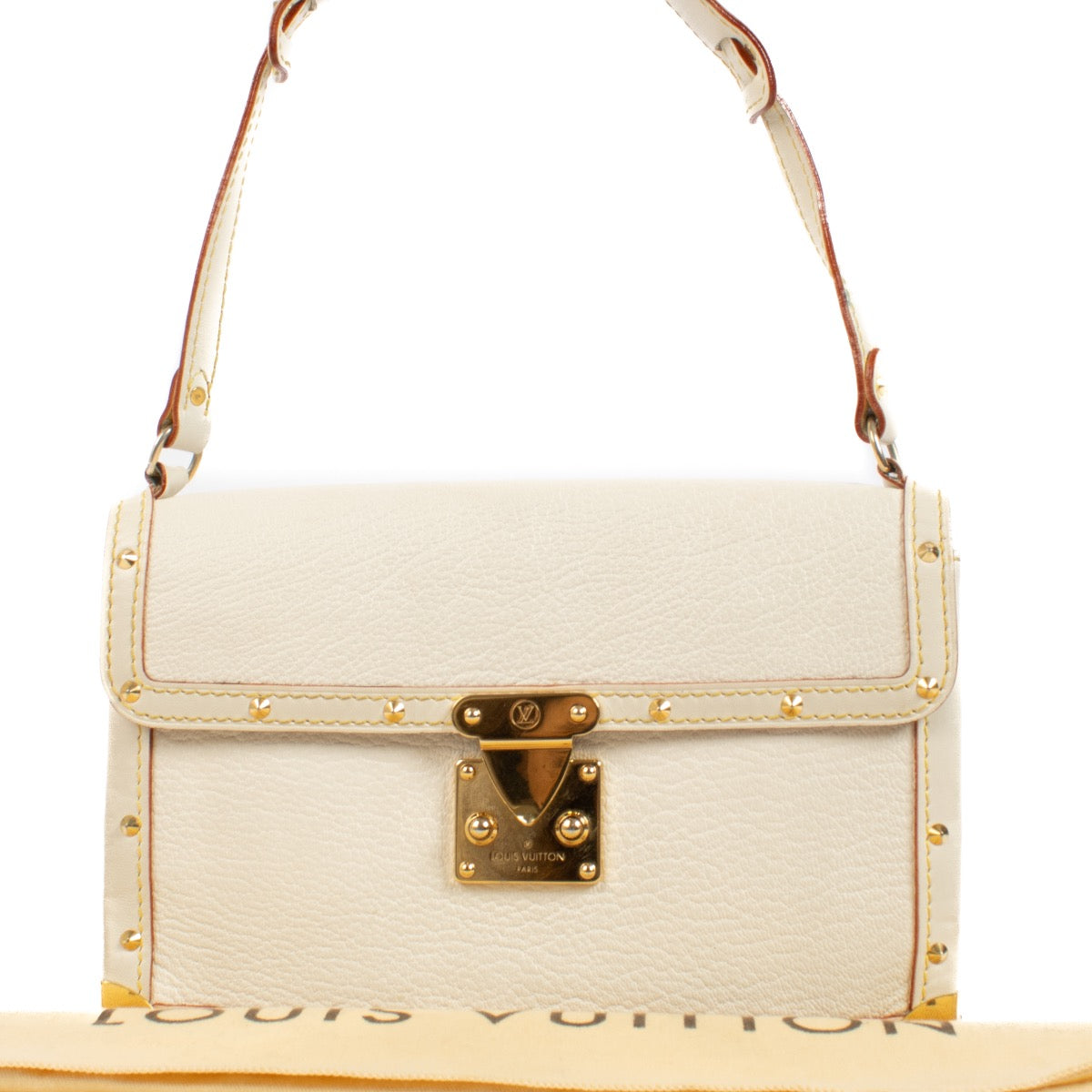 Shop safe online at Labellov in Antwerp, Brussels and Knokke this 100% authentic second hand Louis Vuitton White Suhali Top Handle Bag. Veilig online tweedehands authentieke Louis Vuitton White Suhali Top Handle handtas kopen bij Labellov.
