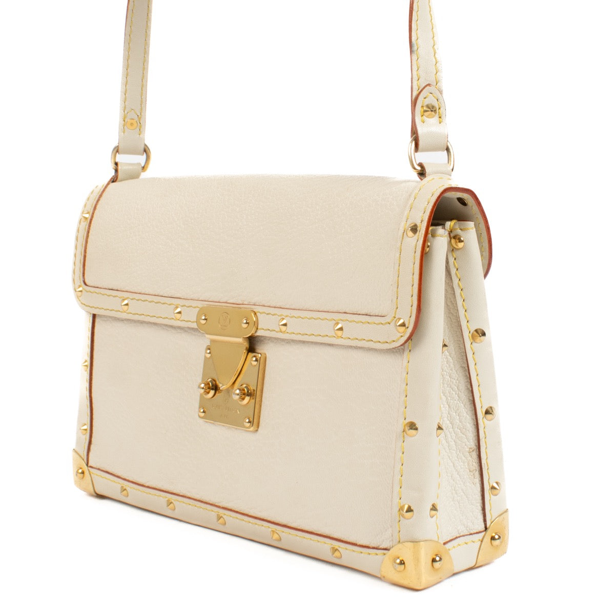 Shop safe online at Labellov in Antwerp, Brussels and Knokke this 100% authentic second hand Louis Vuitton White Suhali Top Handle Bag. Veilig online tweedehands authentieke Louis Vuitton White Suhali Top Handle handtas kopen bij Labellov.
