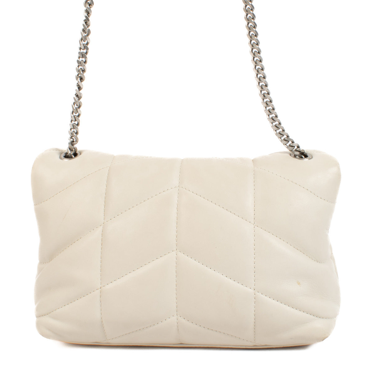 Saint Laurent Witte Puffer Mini Tas