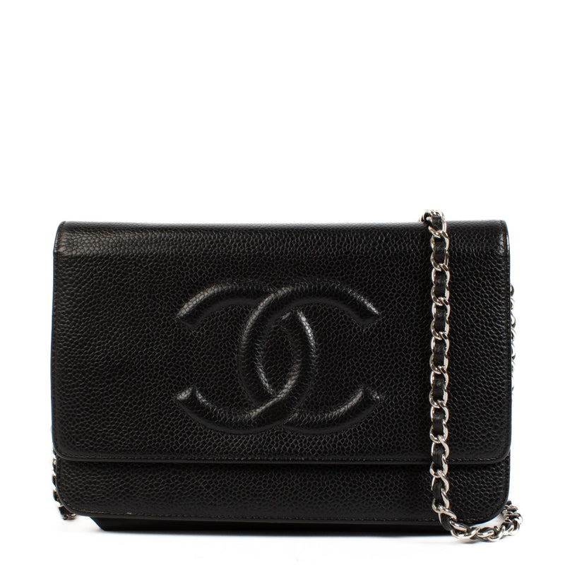shop 100% authentic second hand Chanel Black Timeless CC Wallet On Chain on Labellov.com