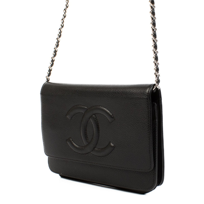 shop 100% authentic second hand Chanel Black Timeless CC Wallet On Chain on Labellov.com