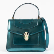 shop 100% authentic second hand Bulgari Blue Patent Serpenti Forever Mini Top Handle Bag on Labellov.com