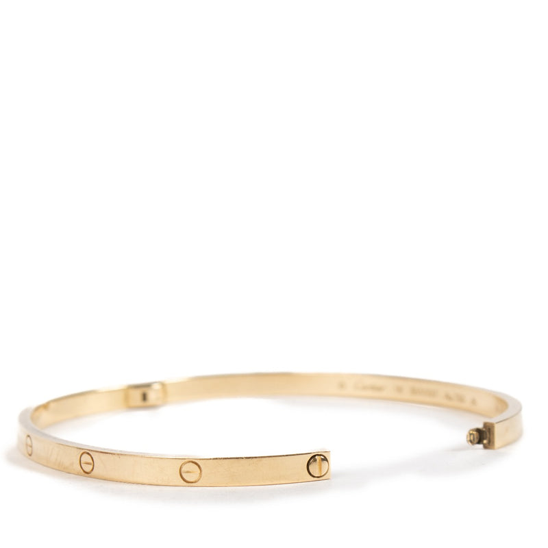 Cartier Yellow Gold LOVE Small Bracelet - Size 18