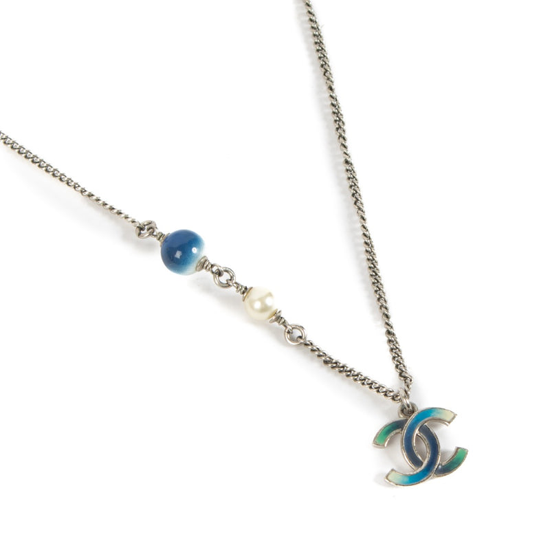 Chanel 16C Silver CC Necklace