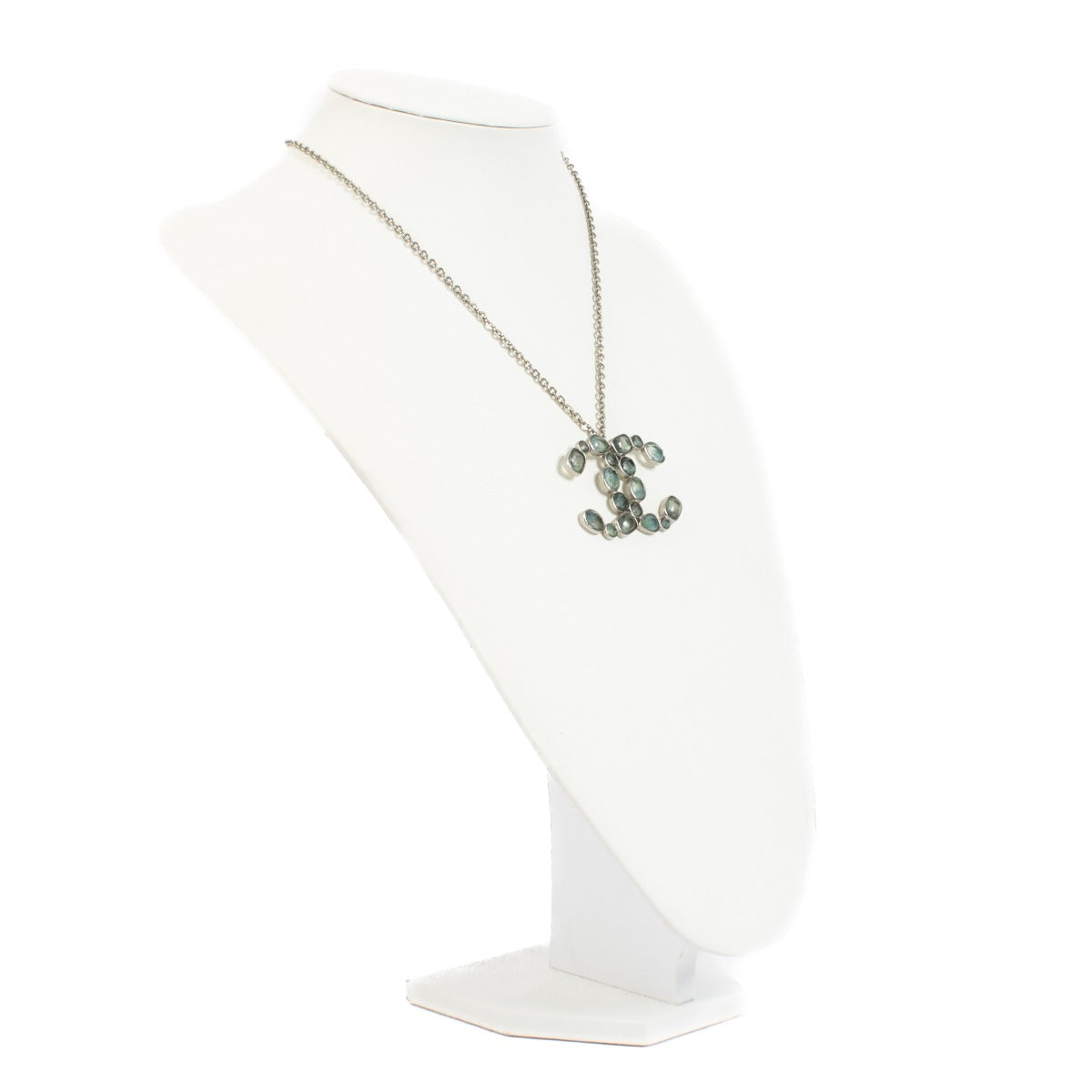 Chanel 18S CC Blue Stone Necklace