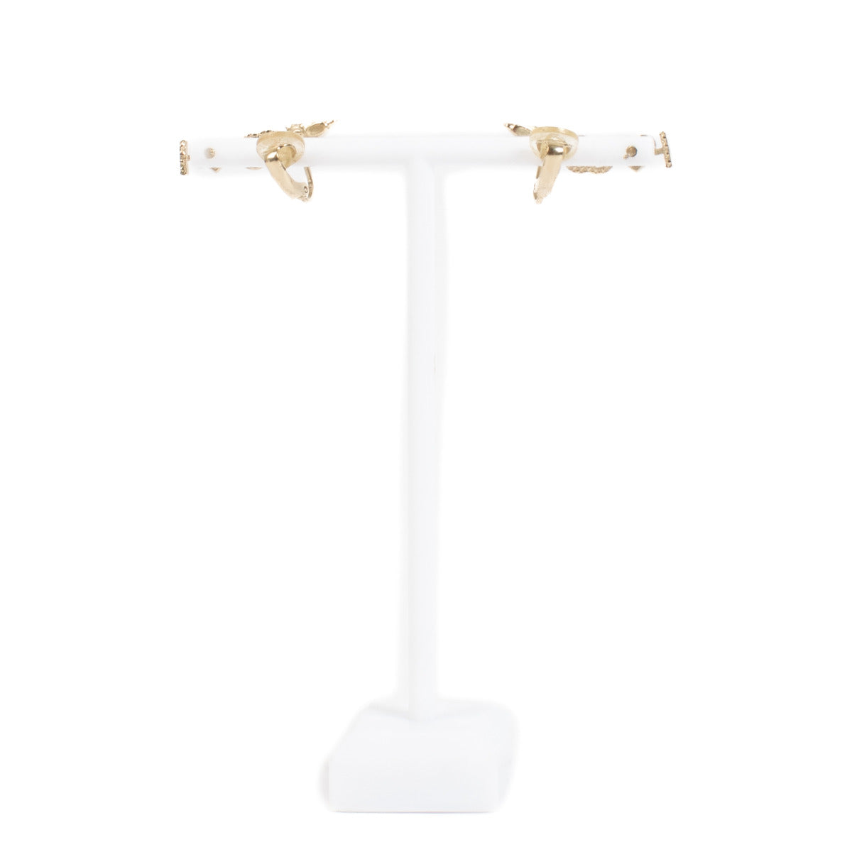 Chanel 17A Gold I Heart CC Earrings