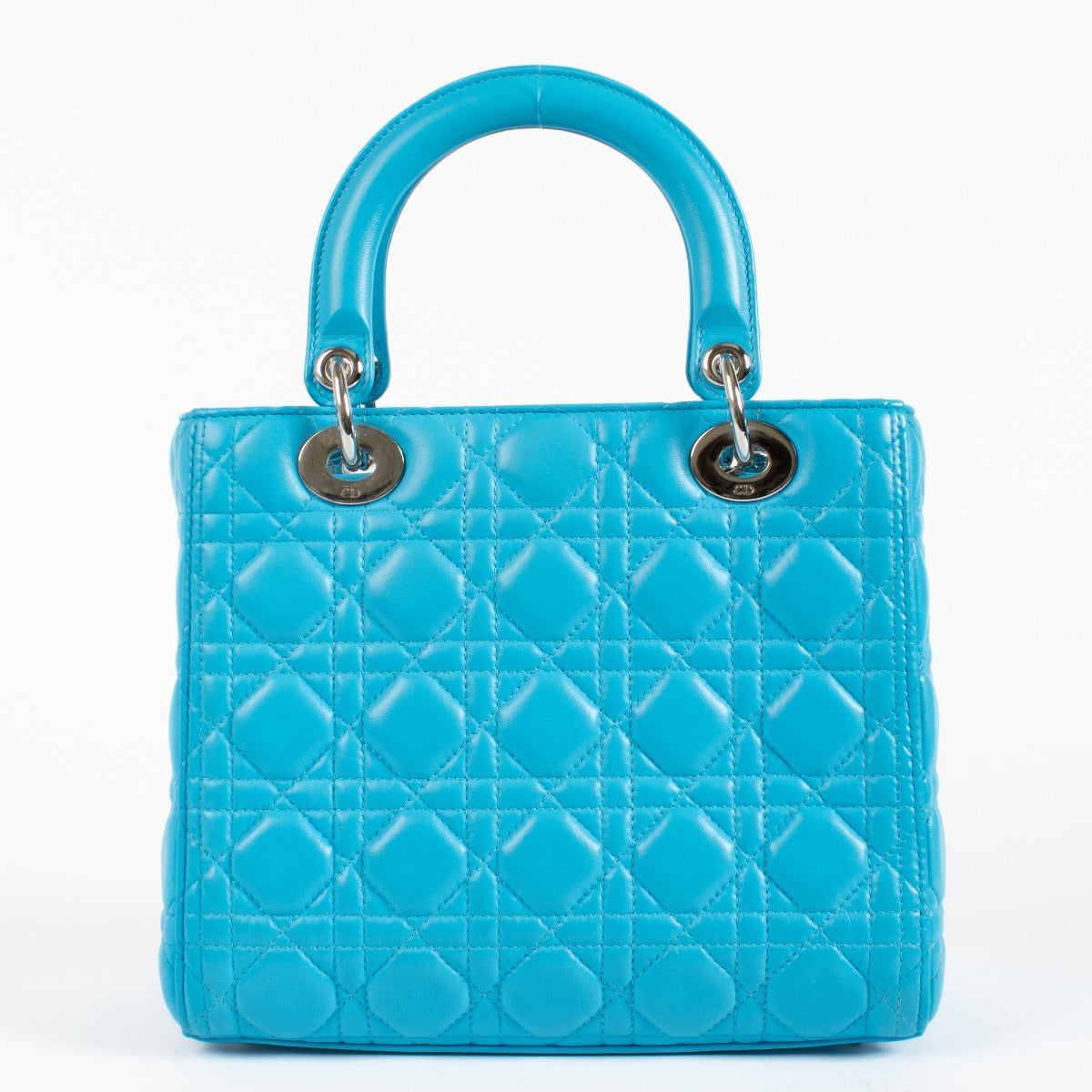 shop 100% authentic second hand Christian Dior Blue Medium Lady Dior Bag on Labellov.com