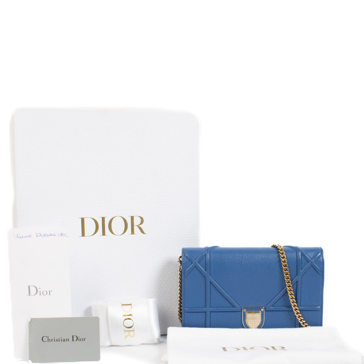 Christian Dior Blue Diorama Mini Bag