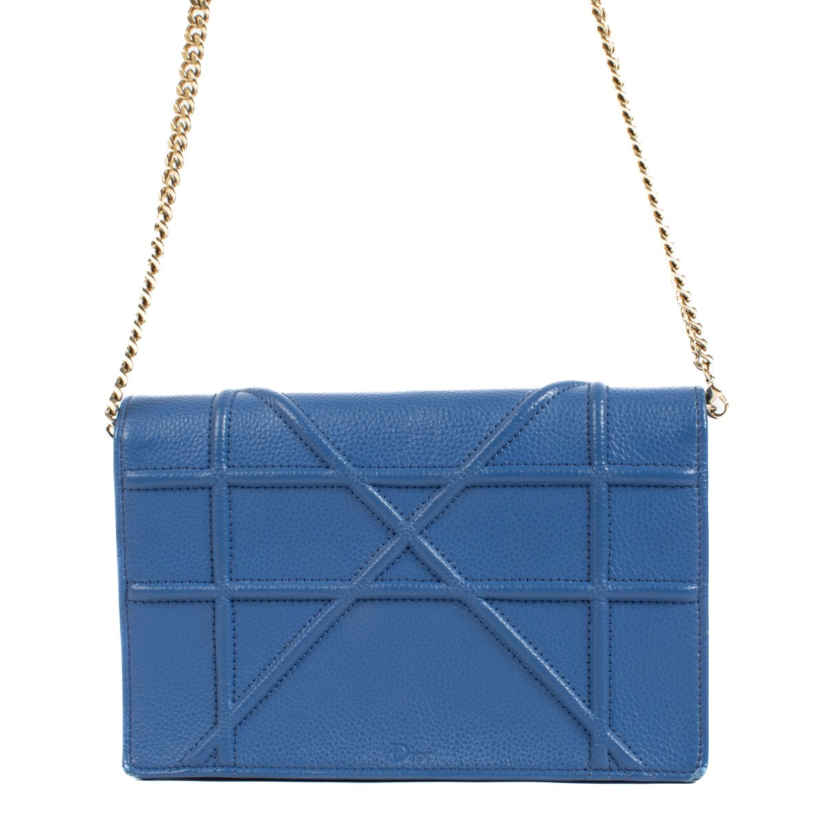 Christian Dior Blauwe Mini Diorama Chain Bag