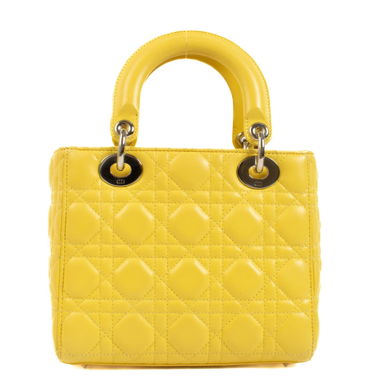 Authentic second hand Christian Dior Yellow Small Lady Dior Bag on Labellov.com