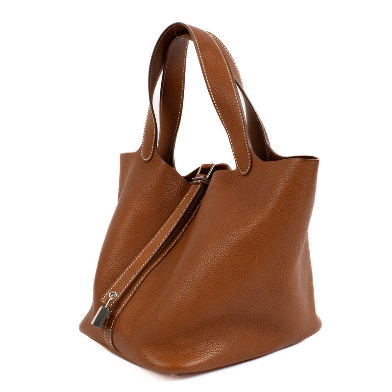 Hermès Picotin Lock 22 Fauve Barenia Faubourg PHW