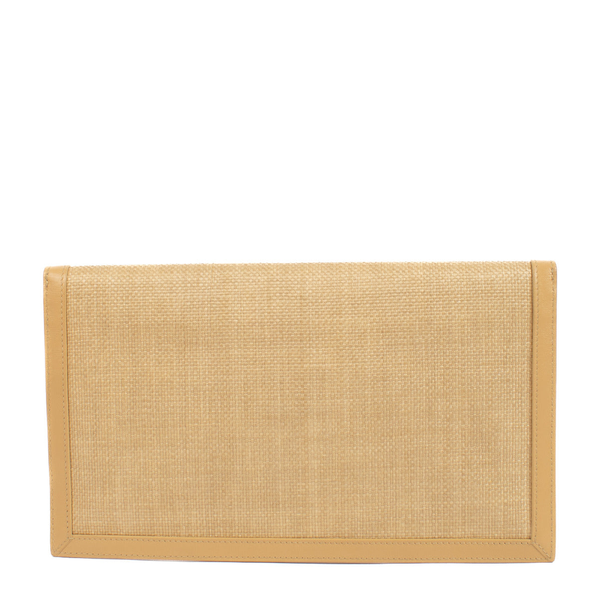 Pochette Uptown Saint Laurent en raphia beige