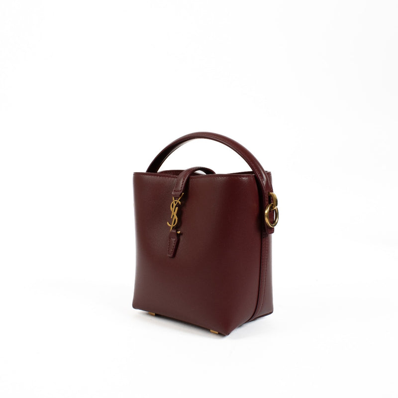 Authentic second hand Saint Laurent Burgundy Le 37 Mini Bucket Bag on Labellov.com