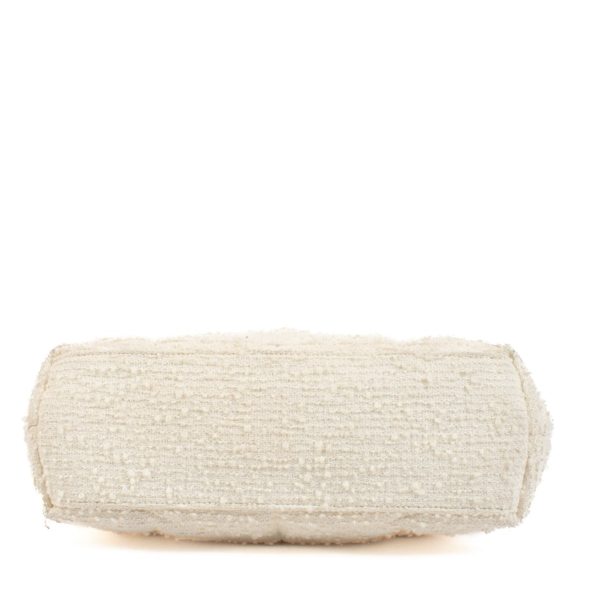 Saint Laurent White Tweed Puffer Small Bag