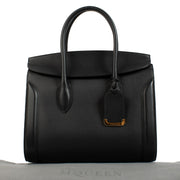 Alexander McQueen Heroine Smooth Black Handbag aan de beste prijs bij Labellov tweedehands.