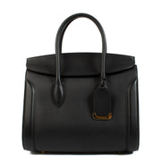 Alexander McQueen Heroine Smooth Black Handbag aan de beste prijs bij Labellov tweedehands.