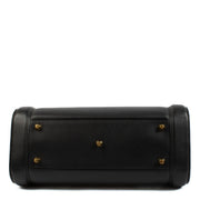 Alexander McQueen Heroine Smooth Black Handbag aan de beste prijs bij Labellov tweedehands.