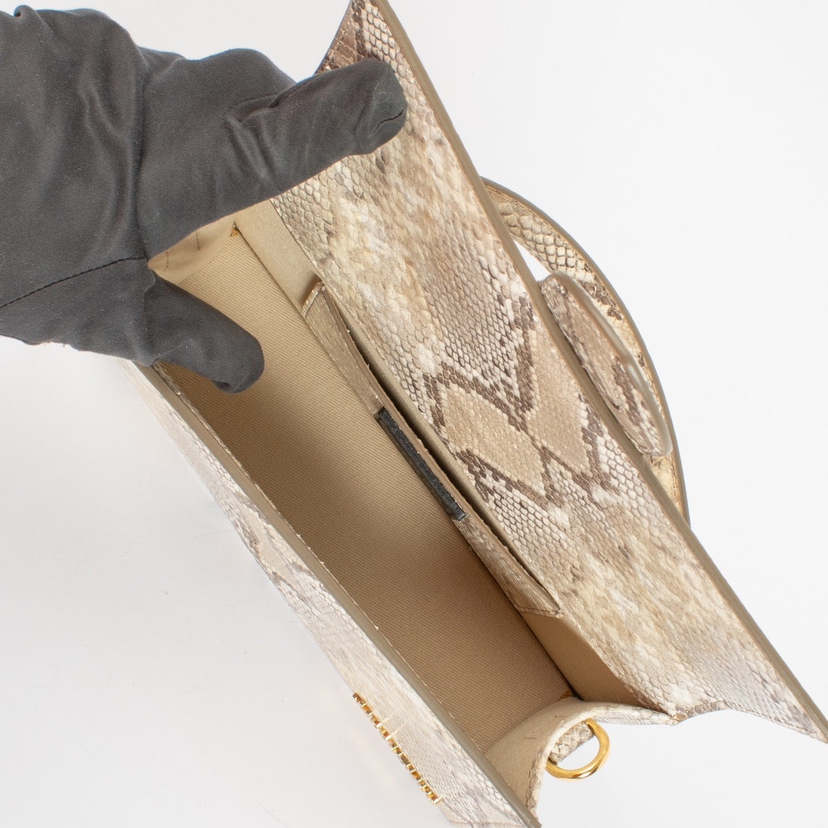 Jacquemus Python Leather Top Handle Bag