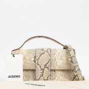 Jacquemus Python Leather Top Handle Bag