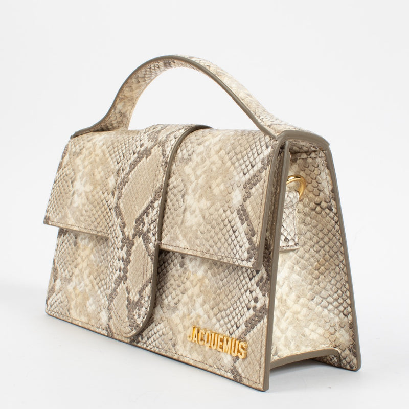 Jacquemus Python Leather Top Handle Bag