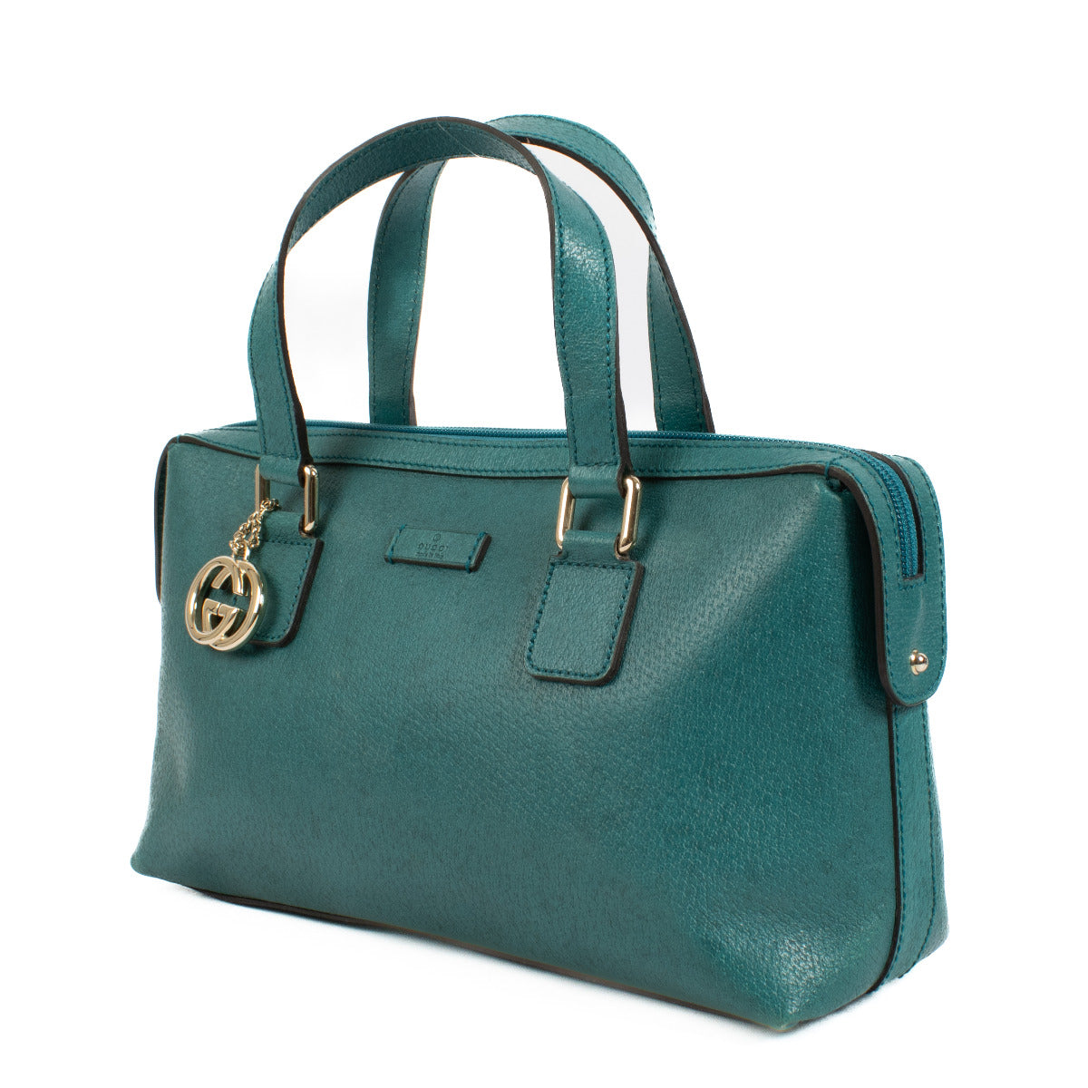 Gucci Petrolblauwe Bowlingtas