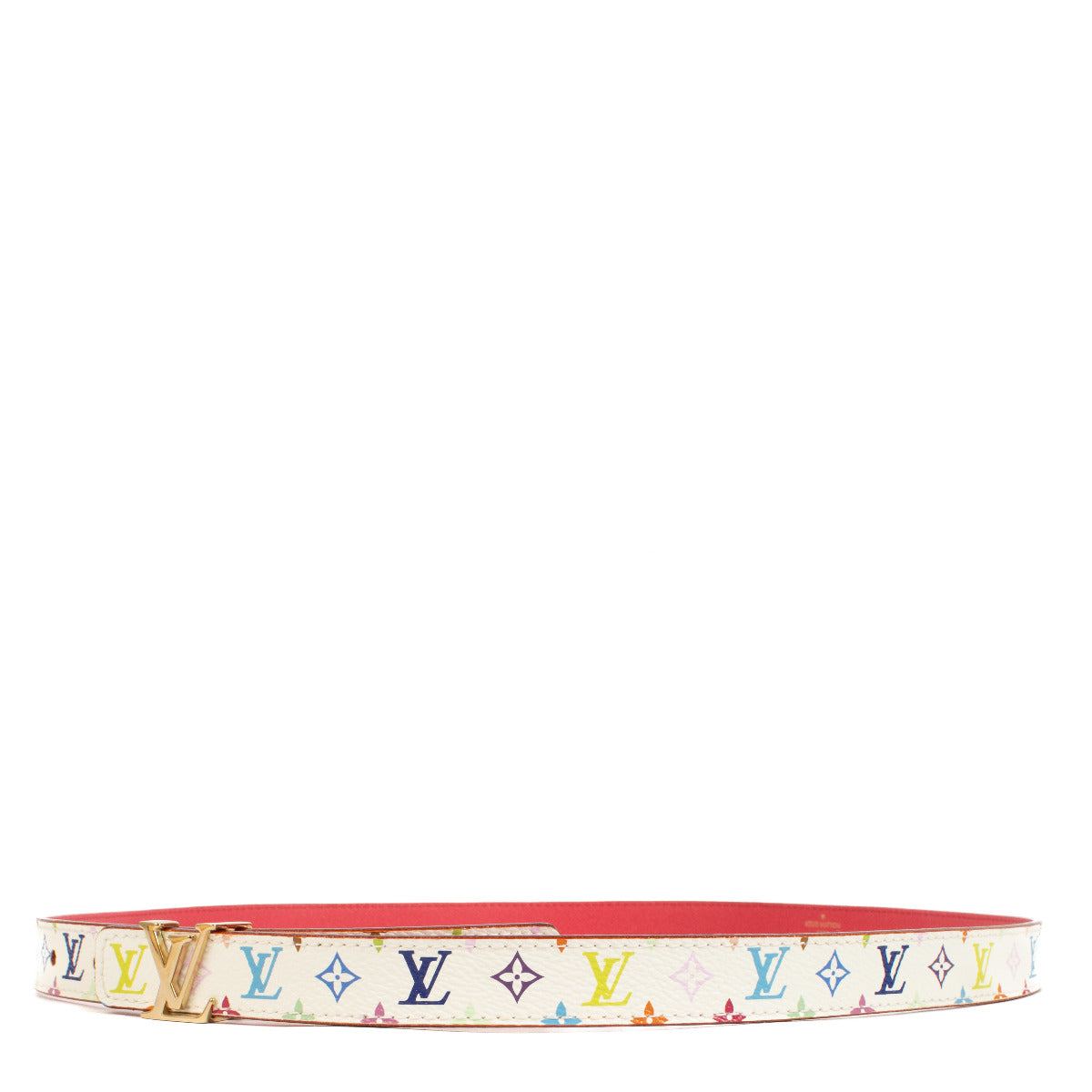 Louis Vuitton Witte Monogram Multicolore Iconische 20mm Riem