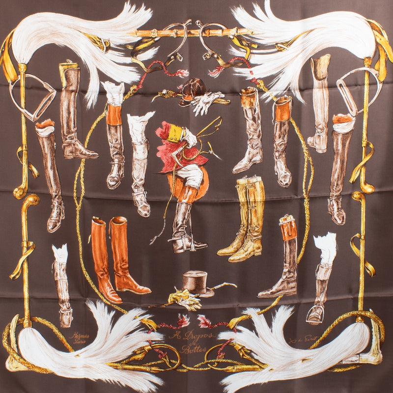 shop 100% authentic second hand Hermès A Propos De Bottes Carré 90 Scarf on Labellov.com