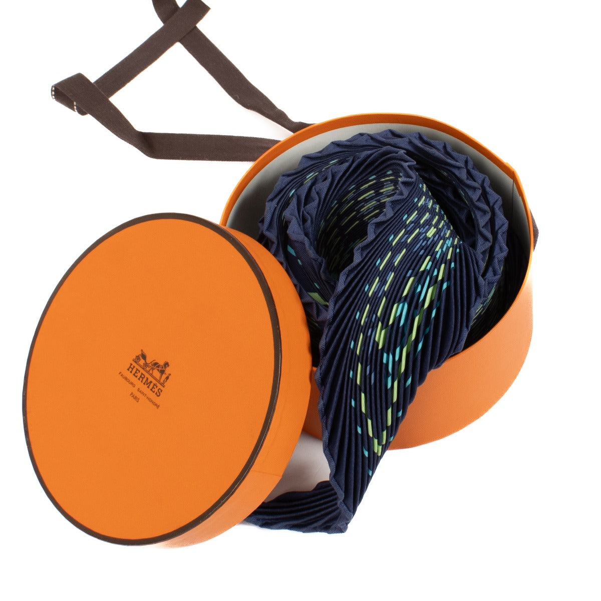 buy 100% authentic pre loved Hermès Blue Les Sources De La Vie Plissé Scarf on Labellov.com