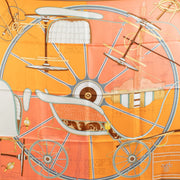 Shop safe online at Labellov in Antwerp, Brussels and Knokke this 100% authentic second hand Hermès Orange Projet De Voiture Petit-Duc Bateau Silk Carré 90 Scarf. Veilig online tweedehands authentieke Hermès oranje Projet De Voiture Petit-Duc Bateau Silk