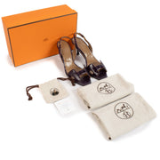 buy 100% authentic pre loved Hermès Amethyst Croco Sandals - size 38 on Labellov.com