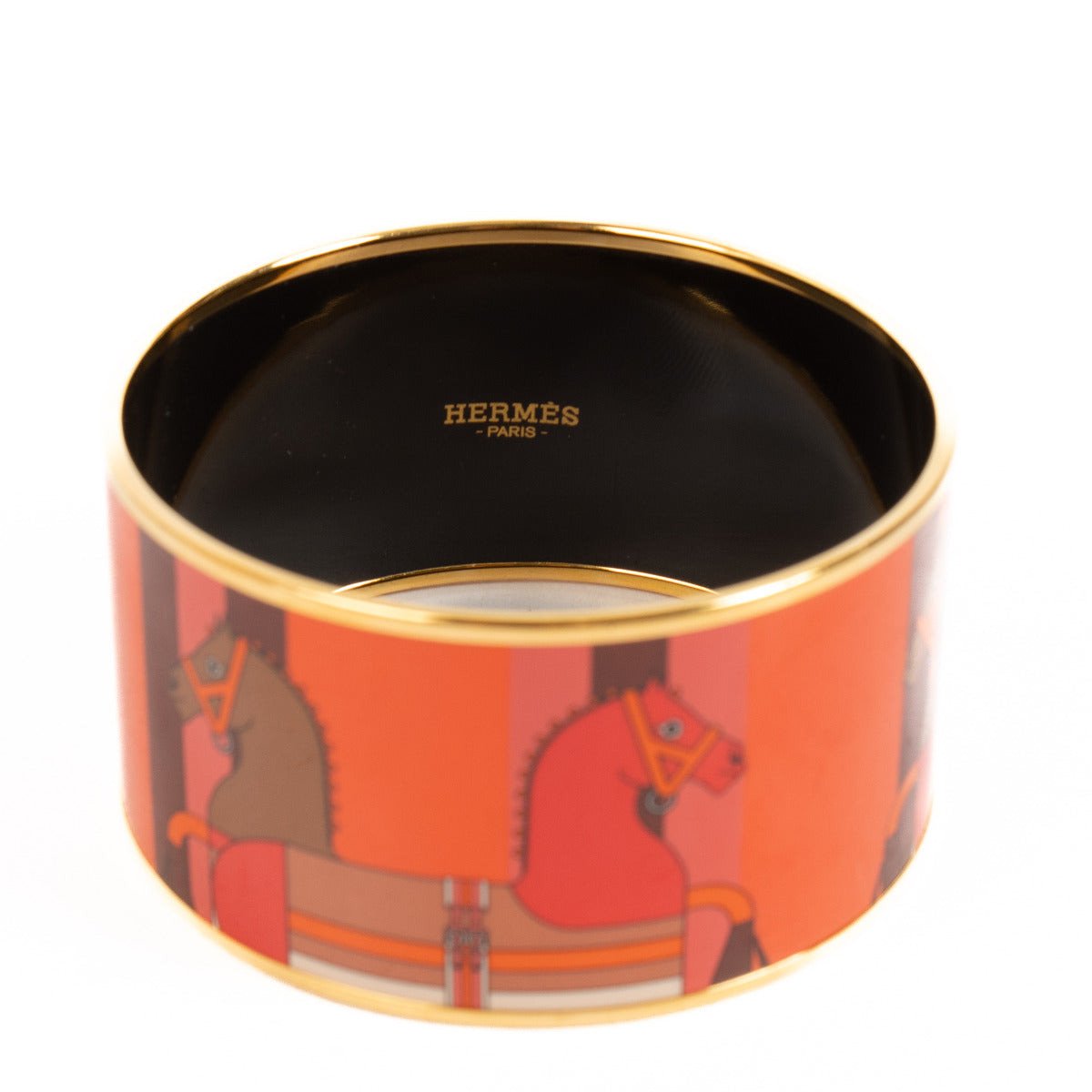 Hermès Email Armband Rood en Oranje