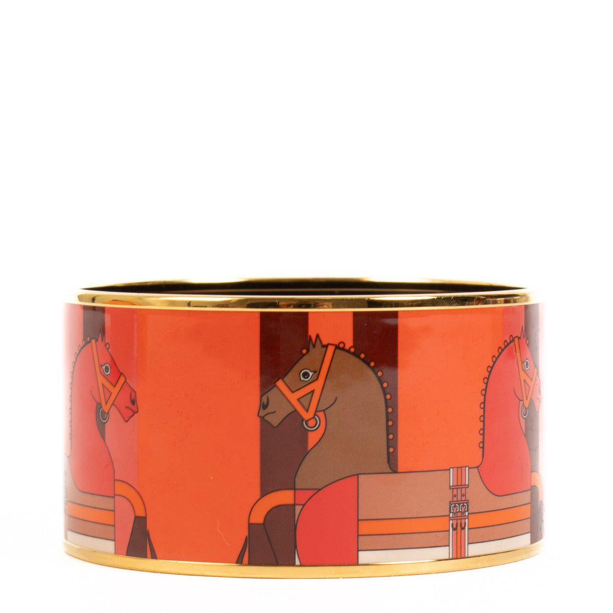 Hermès Email Armband Rood en Oranje