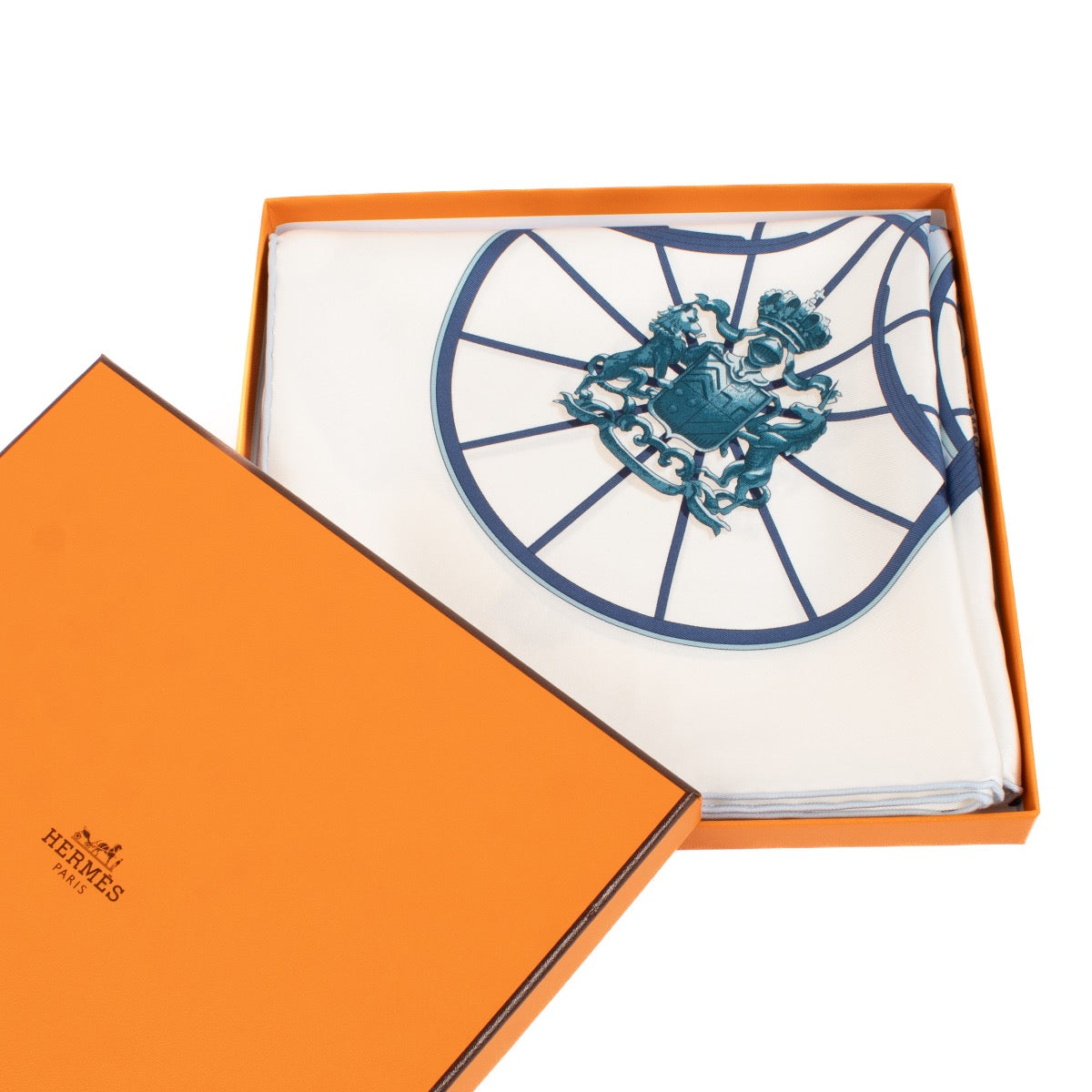 buy 100% authentic pre loved Hermès Springs White Carre 90 Scarf on Labellov.com