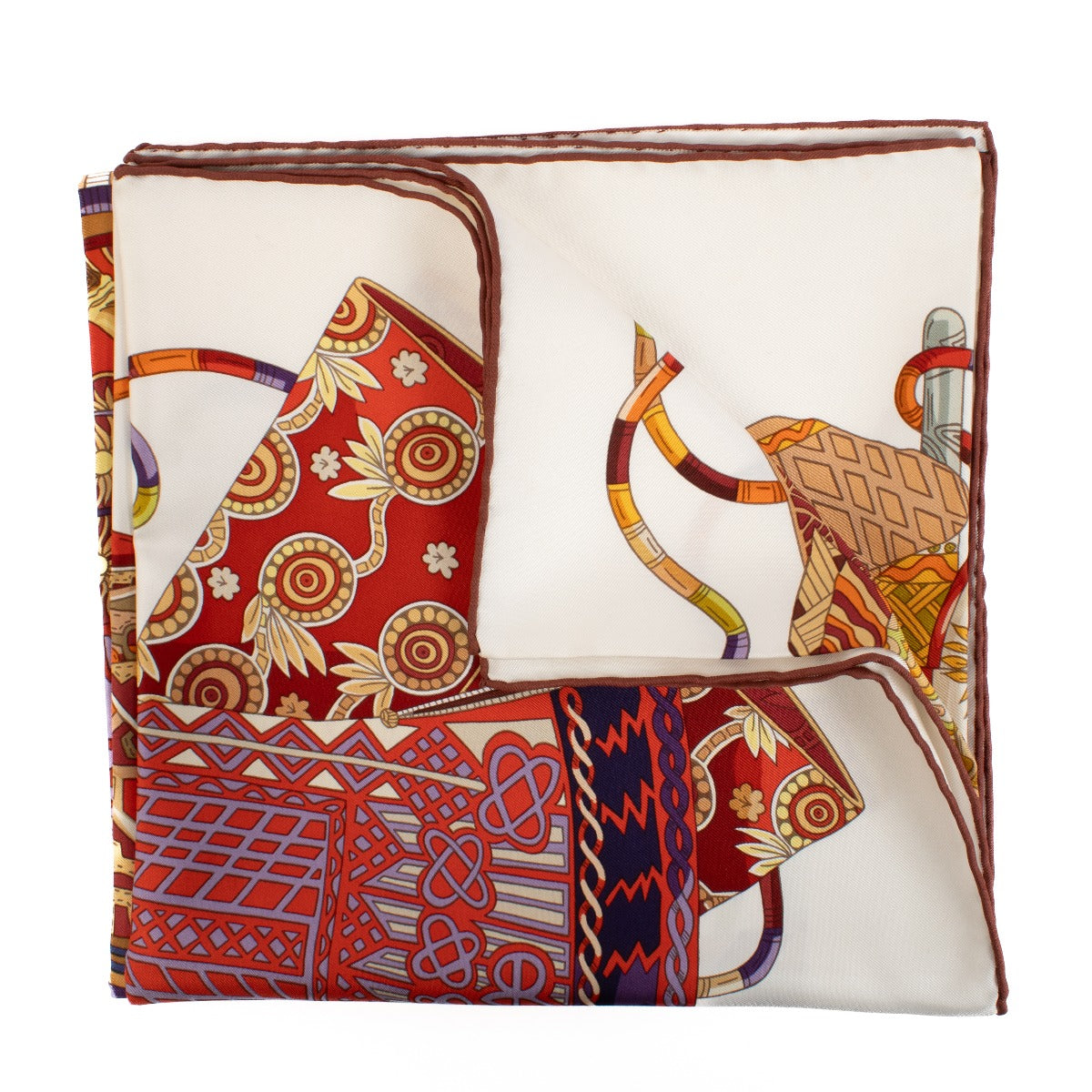 Hermès Voyage En Ettofes 90 Silk Scarf