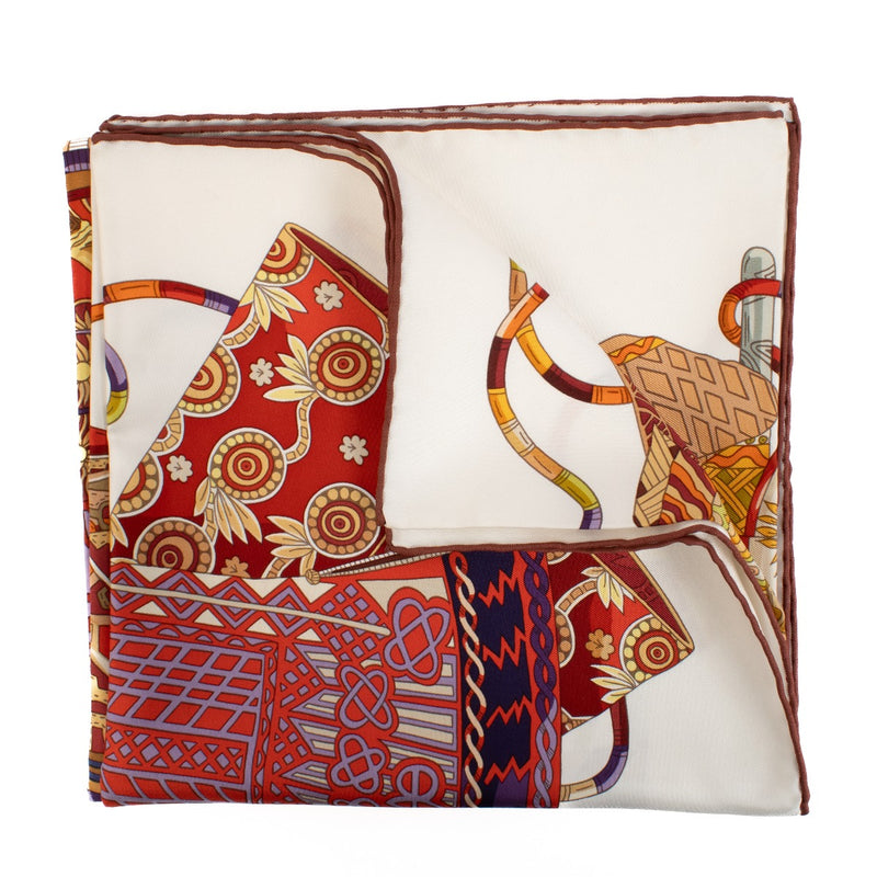 Hermès Voyage En Ettofes 90 Silk Scarf