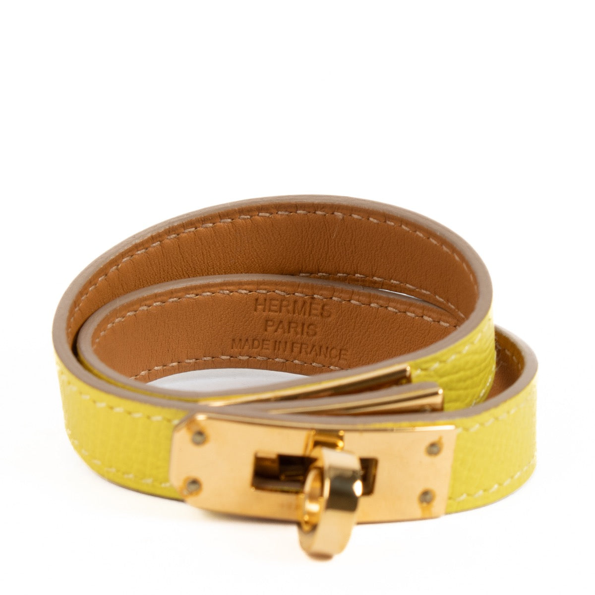 buy 100% authentic pre loved Hermes Yellow Kelly Double Tour Bracelet - size xs on Labellov.com