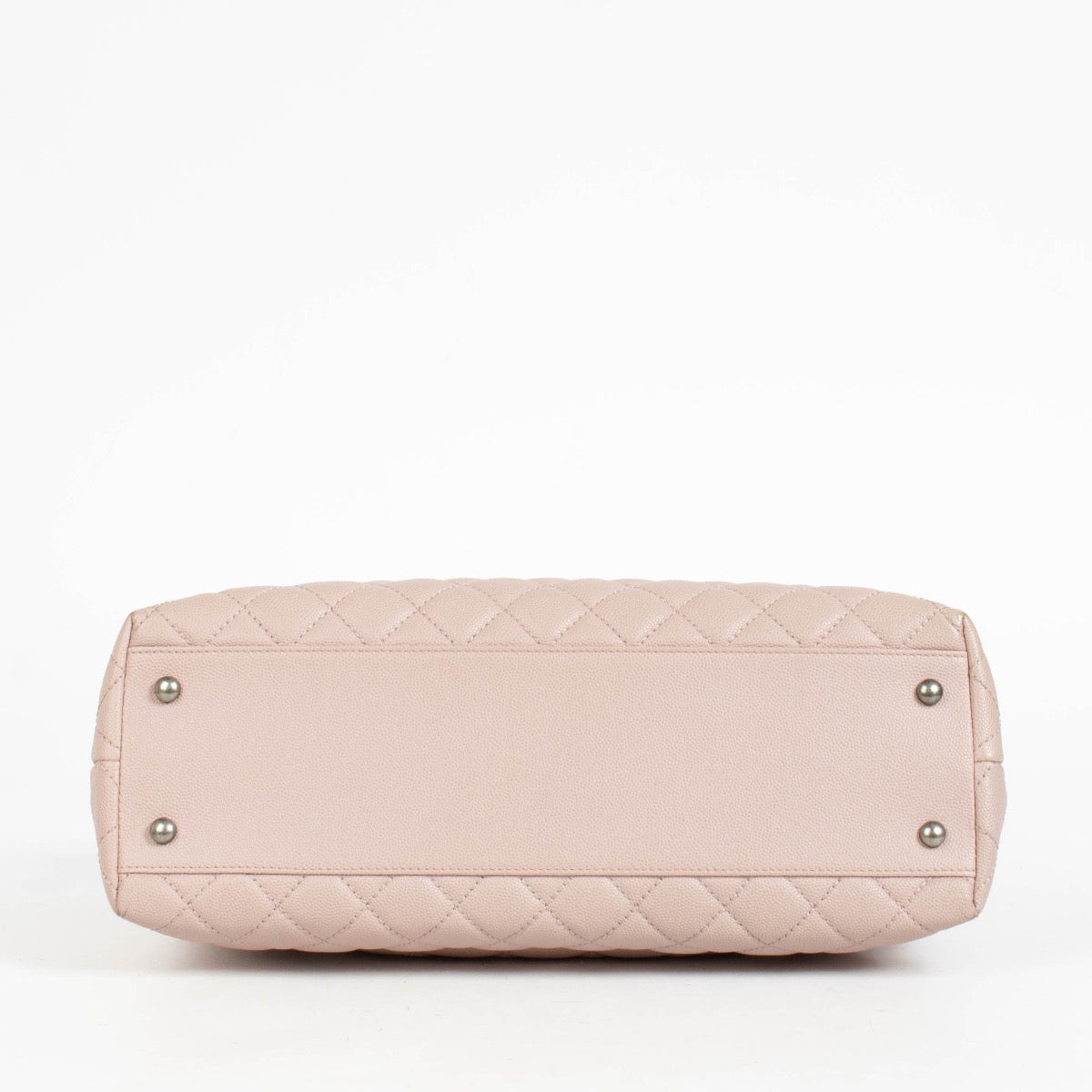 Authentic pre-loved Chanel Pink Caviar Large Coco Handle Bag on Labellov.com